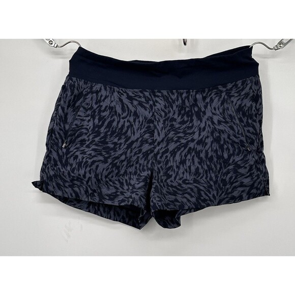 Athleta Trekkie North Printed Short Lynx Navy Sold Out Womens  14 Blue‎ Pockets - Picture 14 of 16